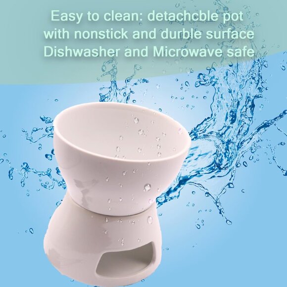 Premium Tea Light Porcelain Melting Pot 4 forks for Cheese, Chocolate and Tapas - Picture 3 of 7